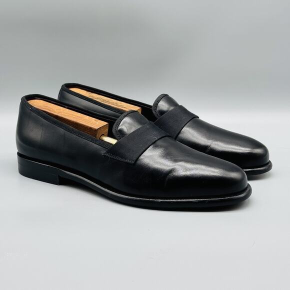 Salvatore Ferragamo Shoes Mens 9 Black Leather Loafers Classic Slip On Comfort main image 13